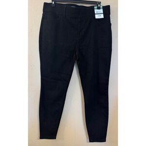 Terra & Sky Jeggings Women 1X Black Skinny Pull On High Rise‎ Stretch Pants NEW